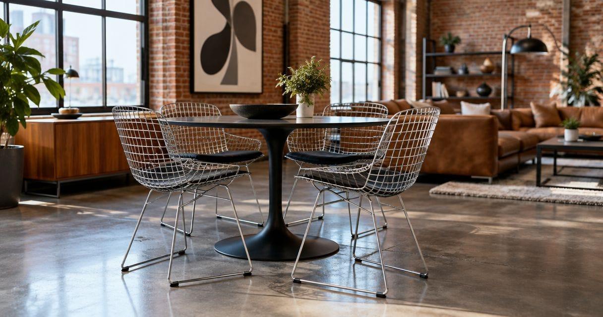 Best Bertoia wire chair replicas for industrial lofts