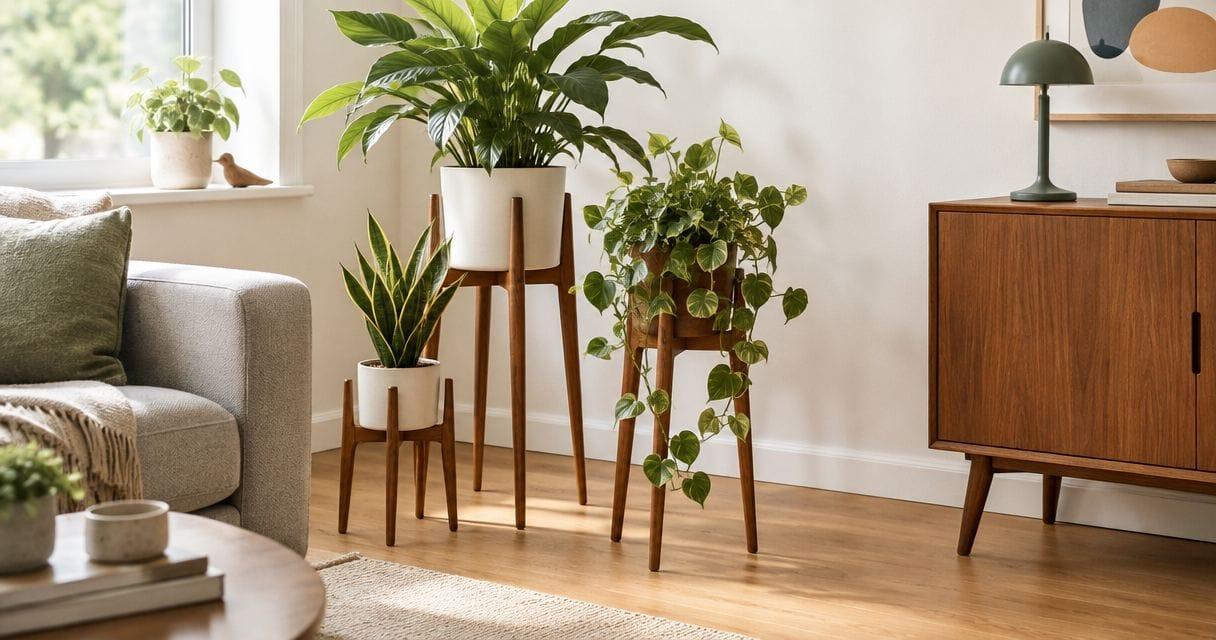Best replica mid-century plant stands for Scandinavian homes