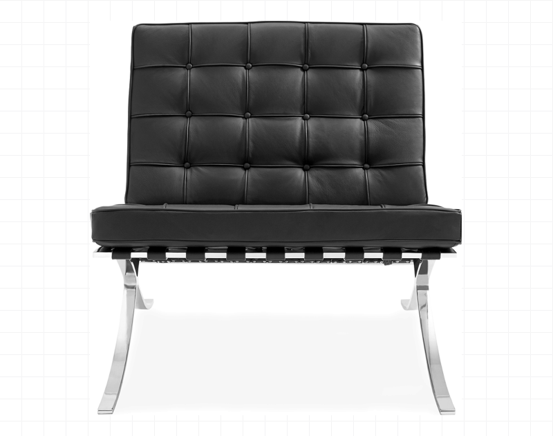 Barcelona Chair Italian Leather/Black Mobelaris